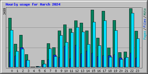 Hourly usage for March 2024