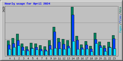 Hourly usage for April 2024